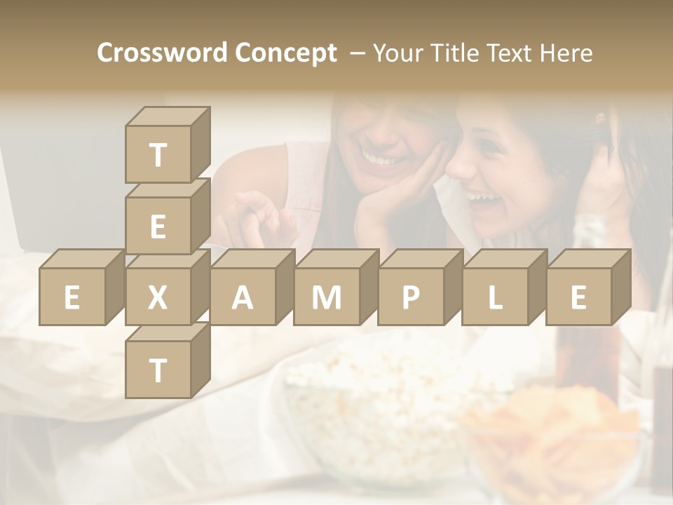 Pillows Friends Chips PowerPoint Template