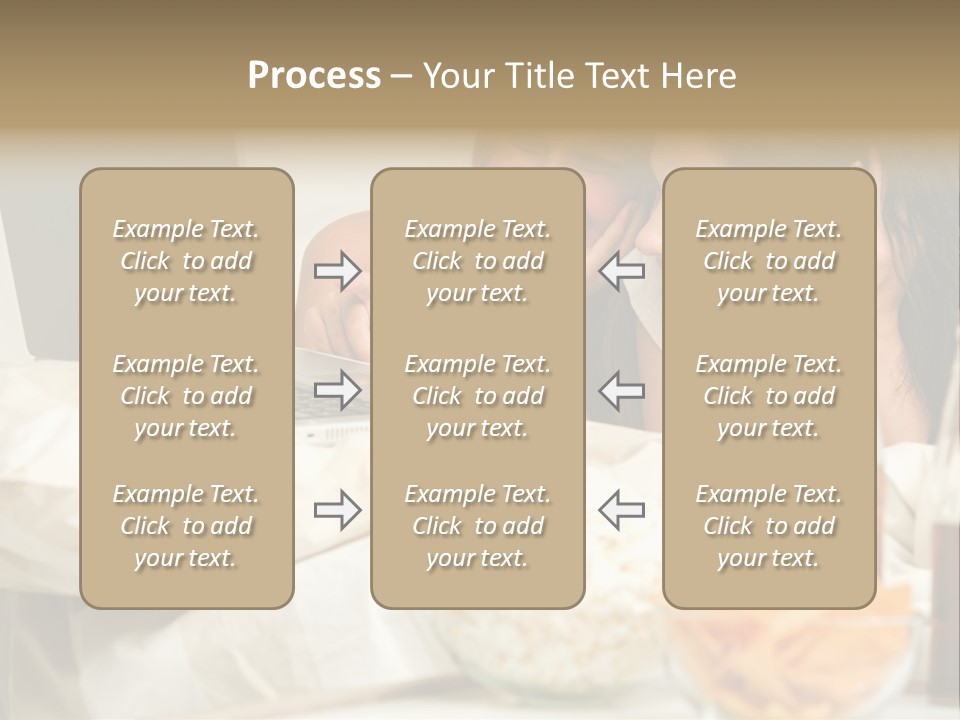 Pillows Friends Chips PowerPoint Template