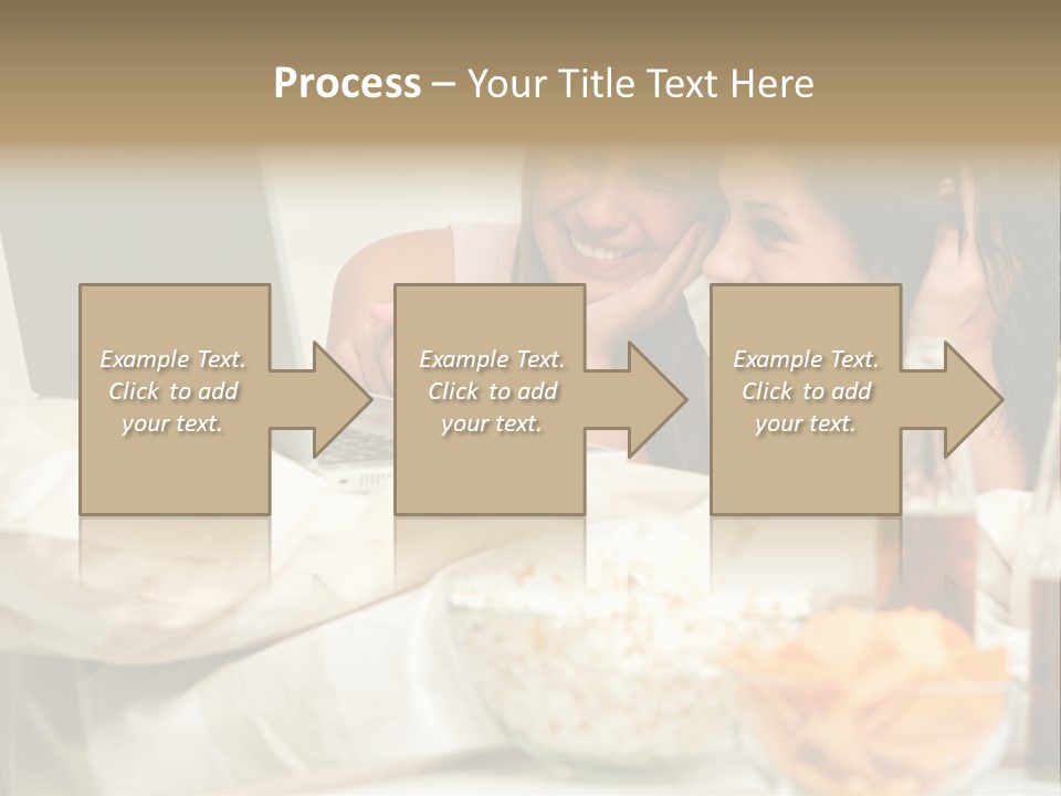 Pillows Friends Chips PowerPoint Template