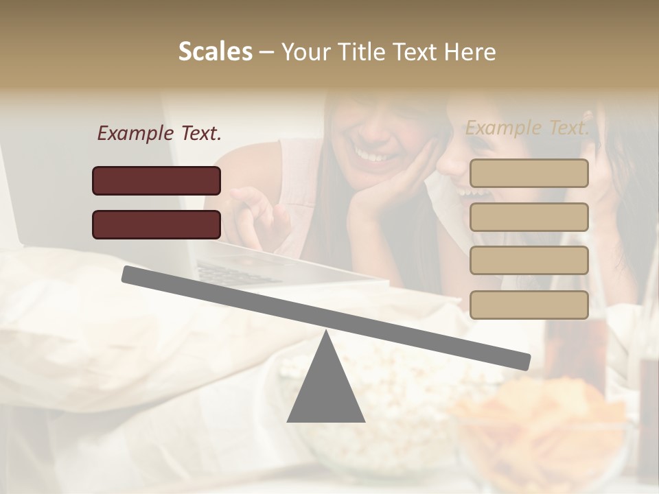 Pillows Friends Chips PowerPoint Template