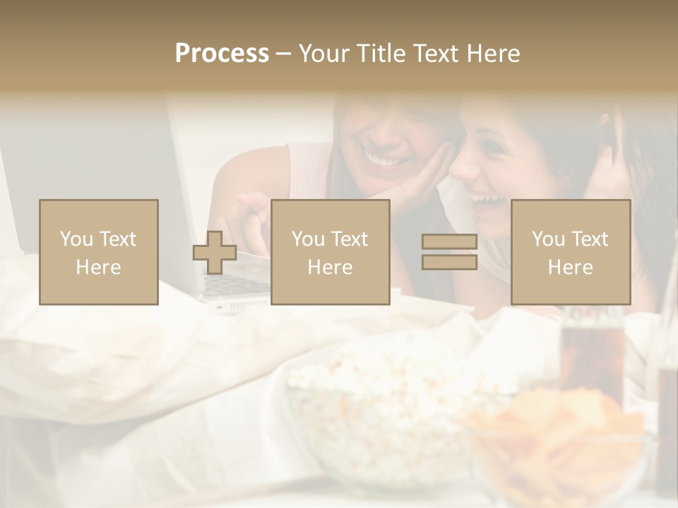 Pillows Friends Chips PowerPoint Template