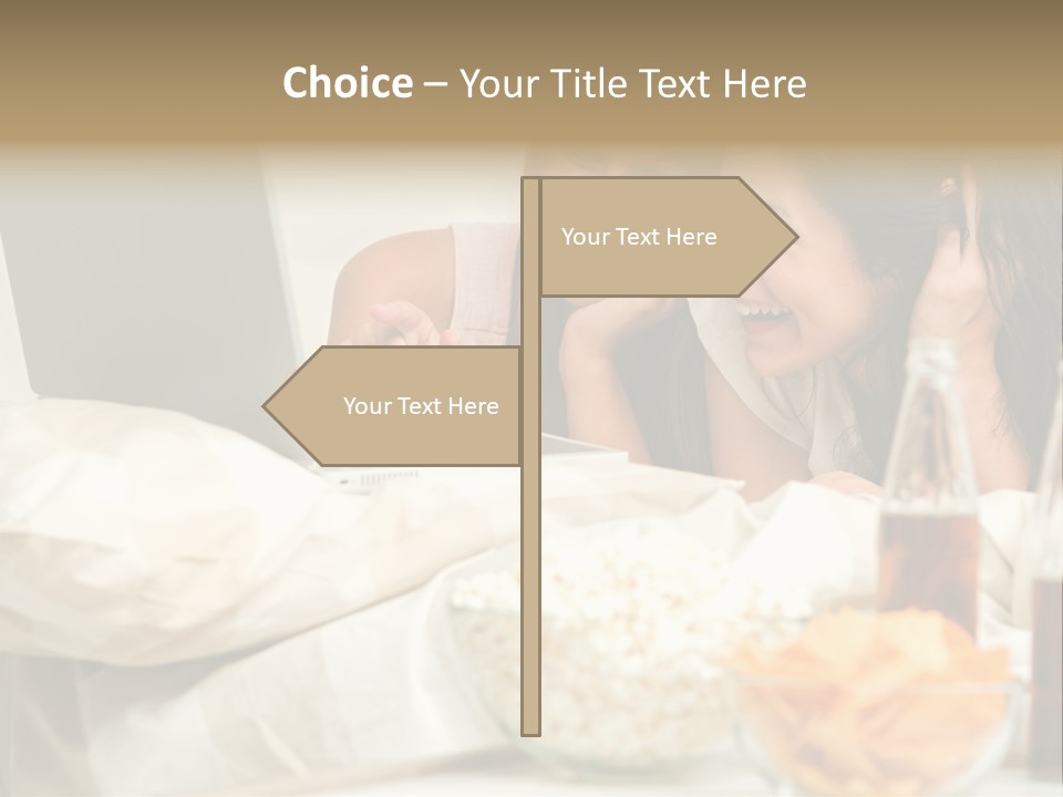 Pillows Friends Chips PowerPoint Template