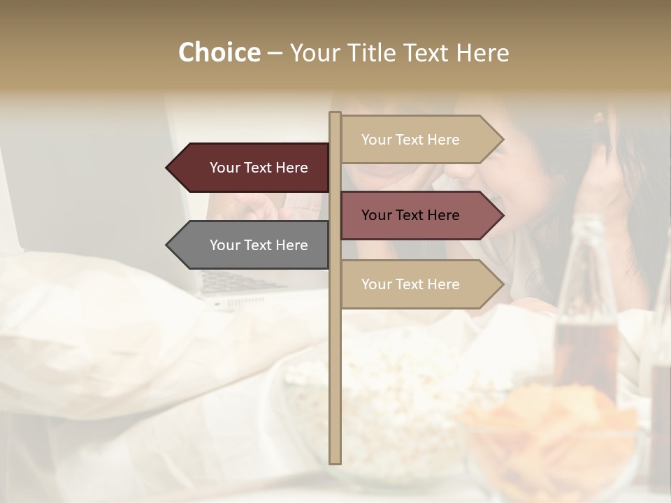 Pillows Friends Chips PowerPoint Template