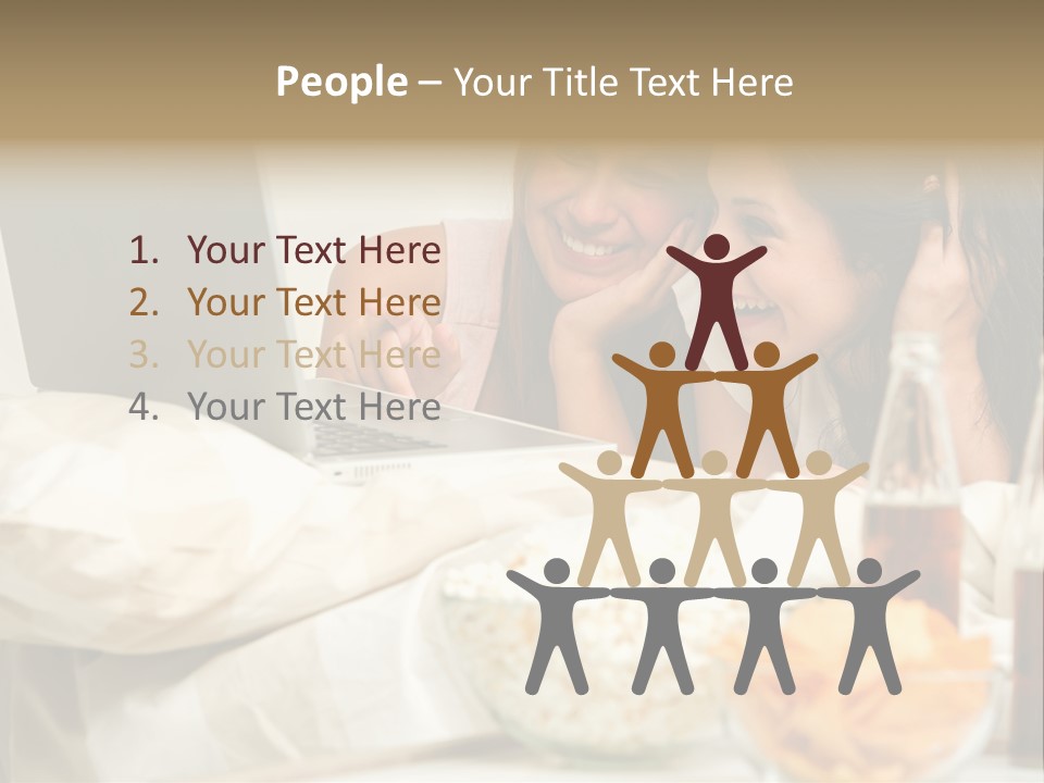 Pillows Friends Chips PowerPoint Template