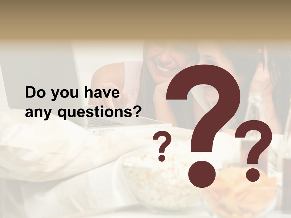 Pillows Friends Chips PowerPoint Template