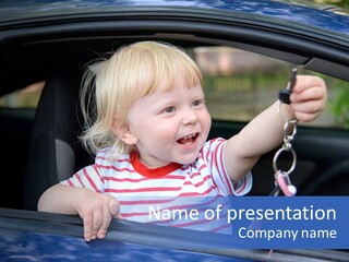 Baby Driver Face PowerPoint Template