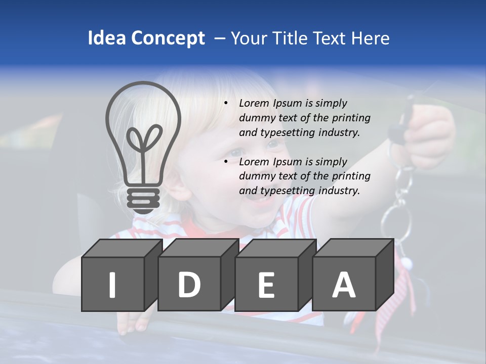 Baby Driver Face PowerPoint Template