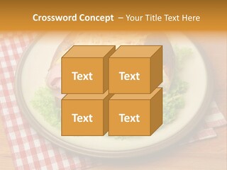 Plate Large Table PowerPoint Template