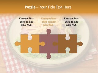 Plate Large Table PowerPoint Template