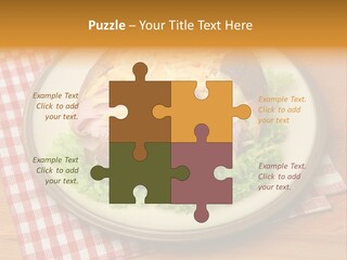 Plate Large Table PowerPoint Template