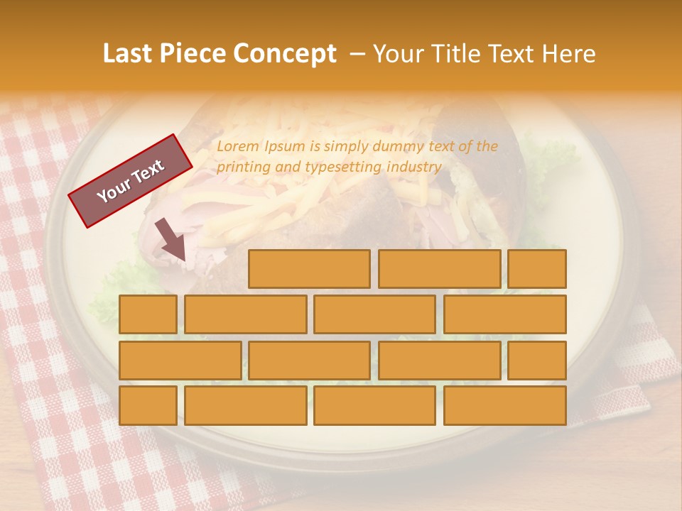 Plate Large Table PowerPoint Template