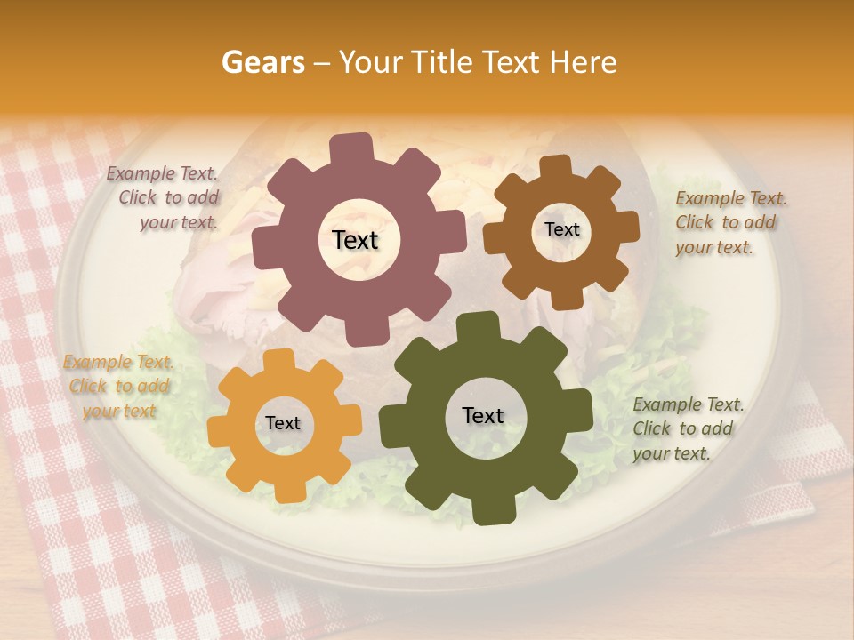 Plate Large Table PowerPoint Template