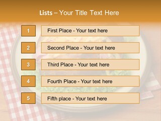 Plate Large Table PowerPoint Template