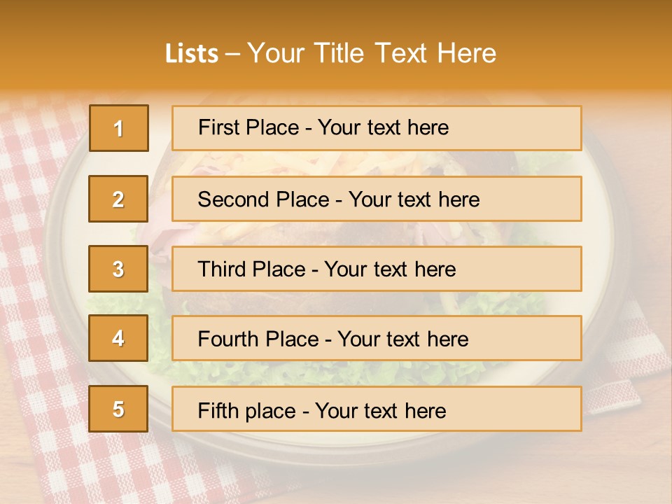 Plate Large Table PowerPoint Template