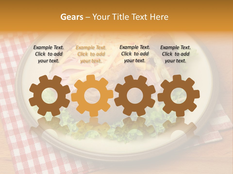 Plate Large Table PowerPoint Template