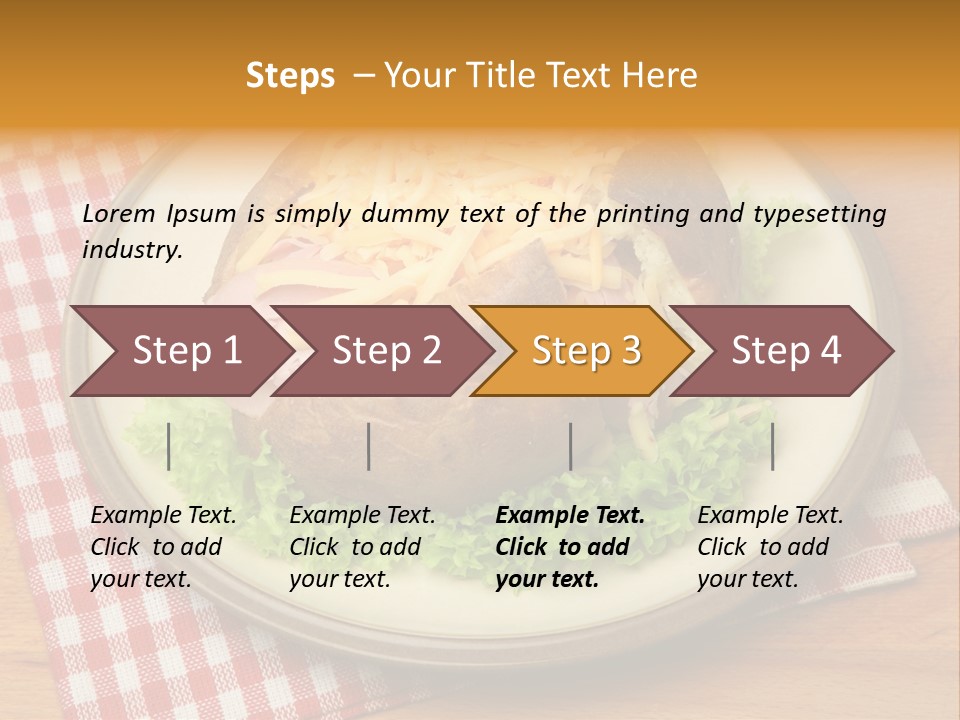 Plate Large Table PowerPoint Template