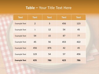 Plate Large Table PowerPoint Template