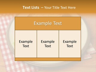 Plate Large Table PowerPoint Template