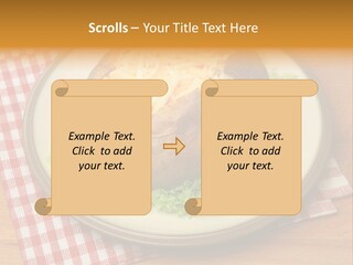 Plate Large Table PowerPoint Template