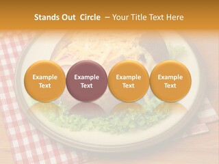 Plate Large Table PowerPoint Template
