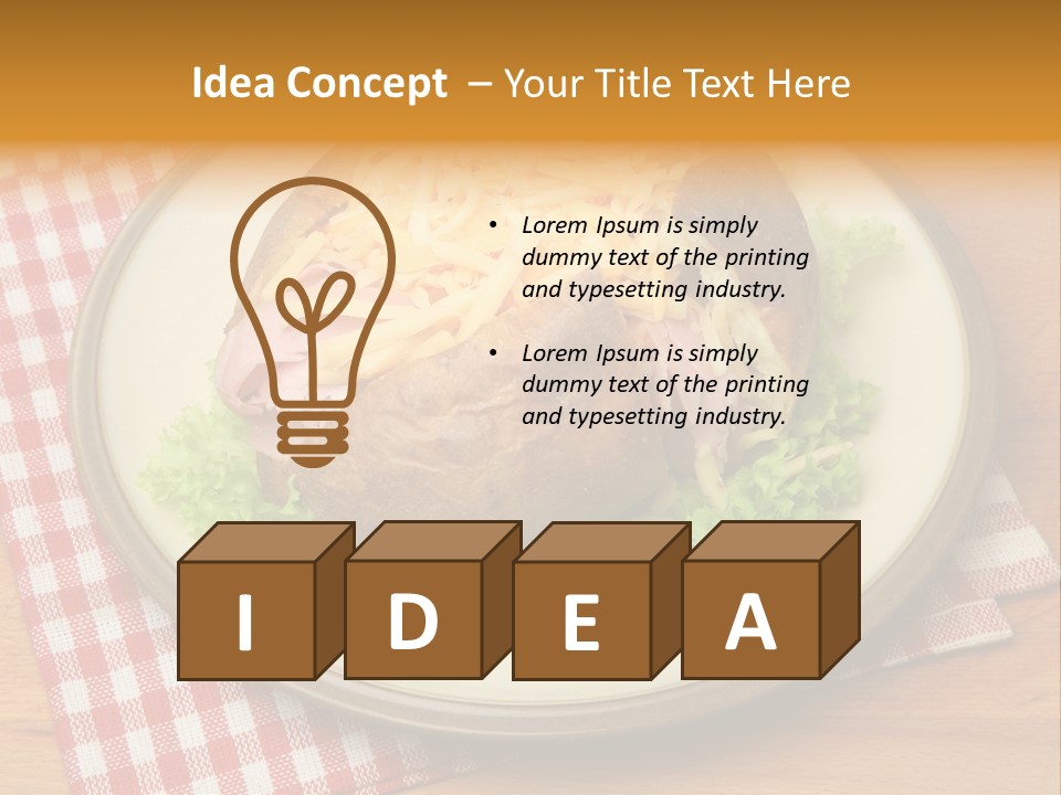 Plate Large Table PowerPoint Template