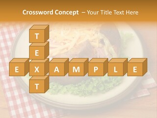 Plate Large Table PowerPoint Template