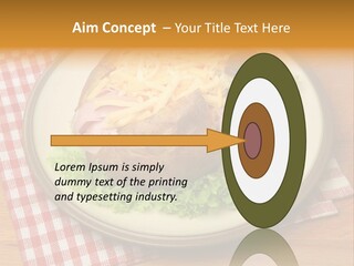Plate Large Table PowerPoint Template