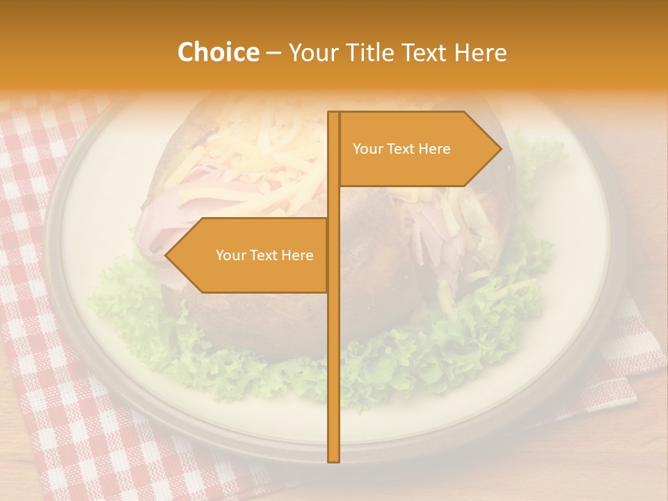 Plate Large Table PowerPoint Template