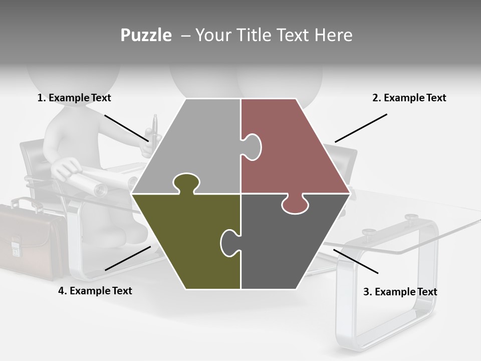 Three People Sitting At A Table With A Laptop PowerPoint Template