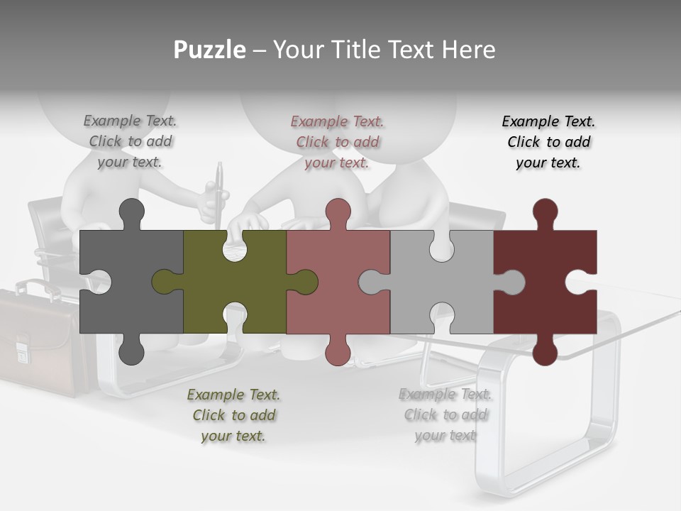 Three People Sitting At A Table With A Laptop PowerPoint Template