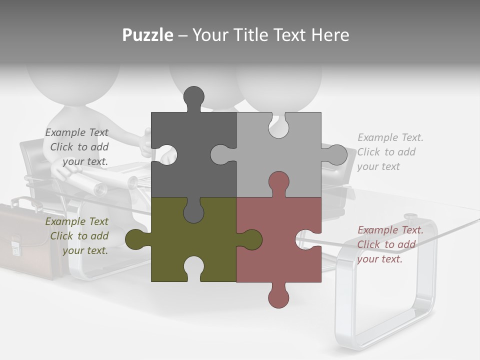 Three People Sitting At A Table With A Laptop PowerPoint Template