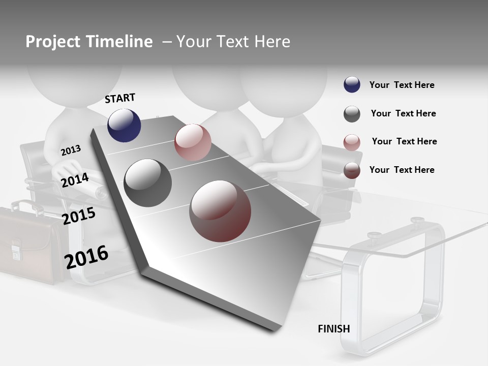 Three People Sitting At A Table With A Laptop PowerPoint Template