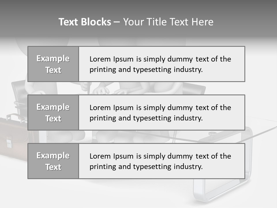 Three People Sitting At A Table With A Laptop PowerPoint Template