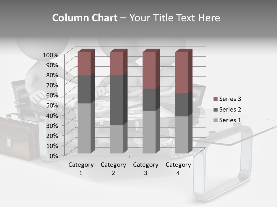 Three People Sitting At A Table With A Laptop PowerPoint Template