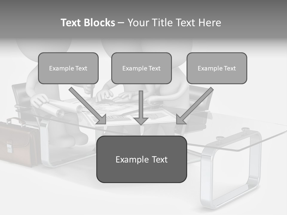 Three People Sitting At A Table With A Laptop PowerPoint Template