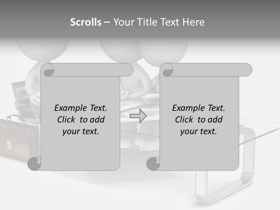 Three People Sitting At A Table With A Laptop PowerPoint Template