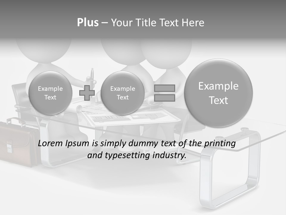 Three People Sitting At A Table With A Laptop PowerPoint Template