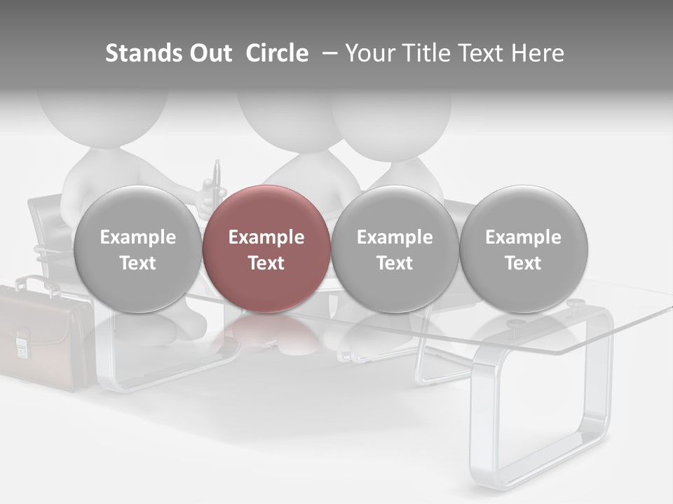 Three People Sitting At A Table With A Laptop PowerPoint Template