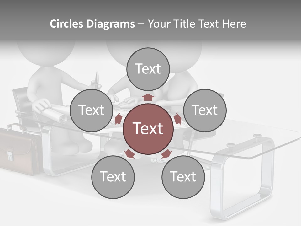 Three People Sitting At A Table With A Laptop PowerPoint Template