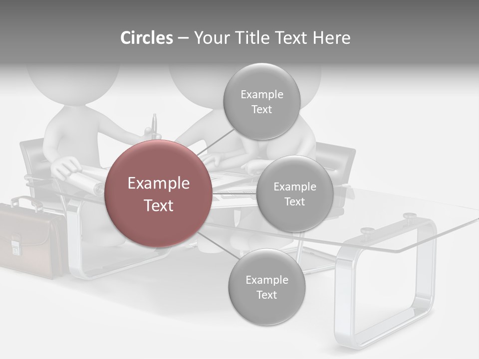 Three People Sitting At A Table With A Laptop PowerPoint Template
