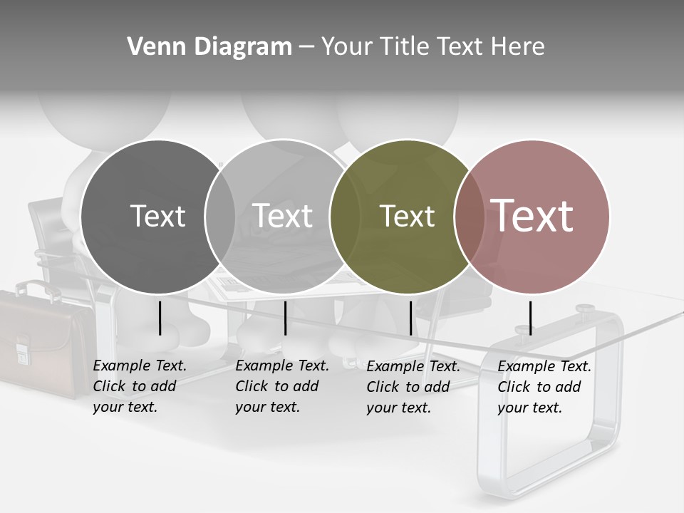 Three People Sitting At A Table With A Laptop PowerPoint Template