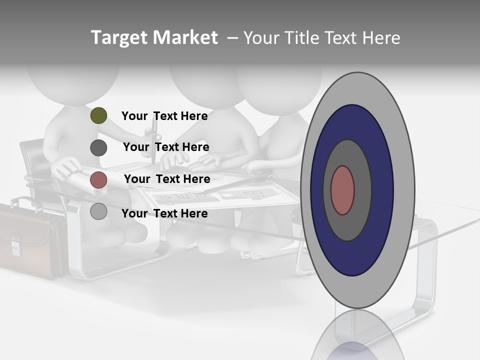 Three People Sitting At A Table With A Laptop PowerPoint Template