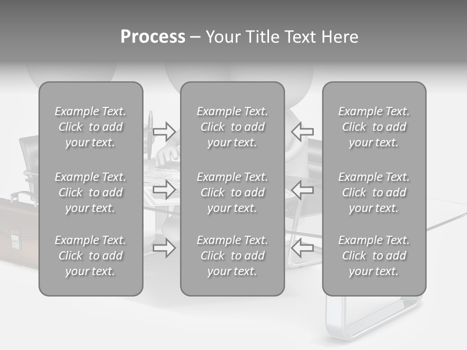 Three People Sitting At A Table With A Laptop PowerPoint Template
