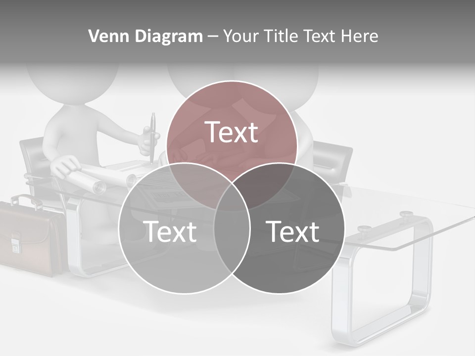 Three People Sitting At A Table With A Laptop PowerPoint Template