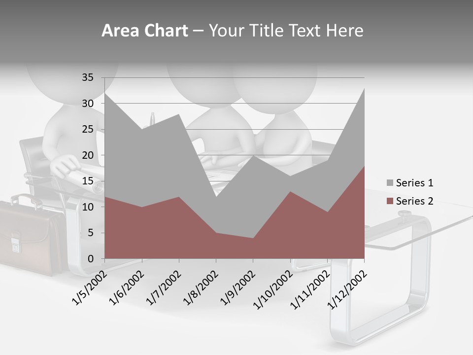 Three People Sitting At A Table With A Laptop PowerPoint Template