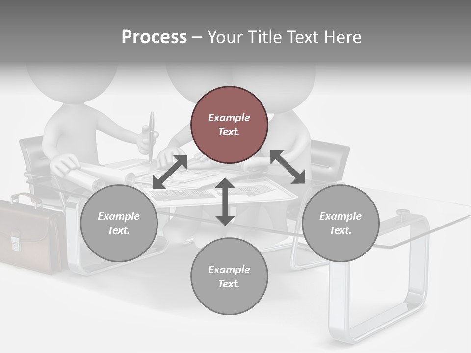 Three People Sitting At A Table With A Laptop PowerPoint Template