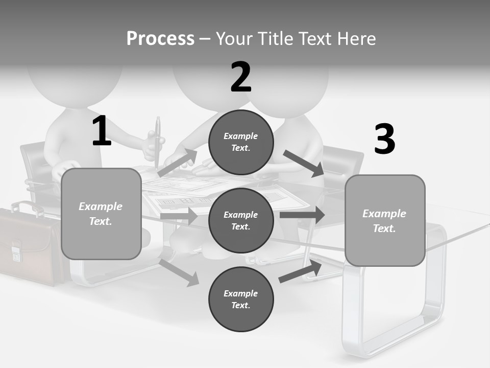 Three People Sitting At A Table With A Laptop PowerPoint Template