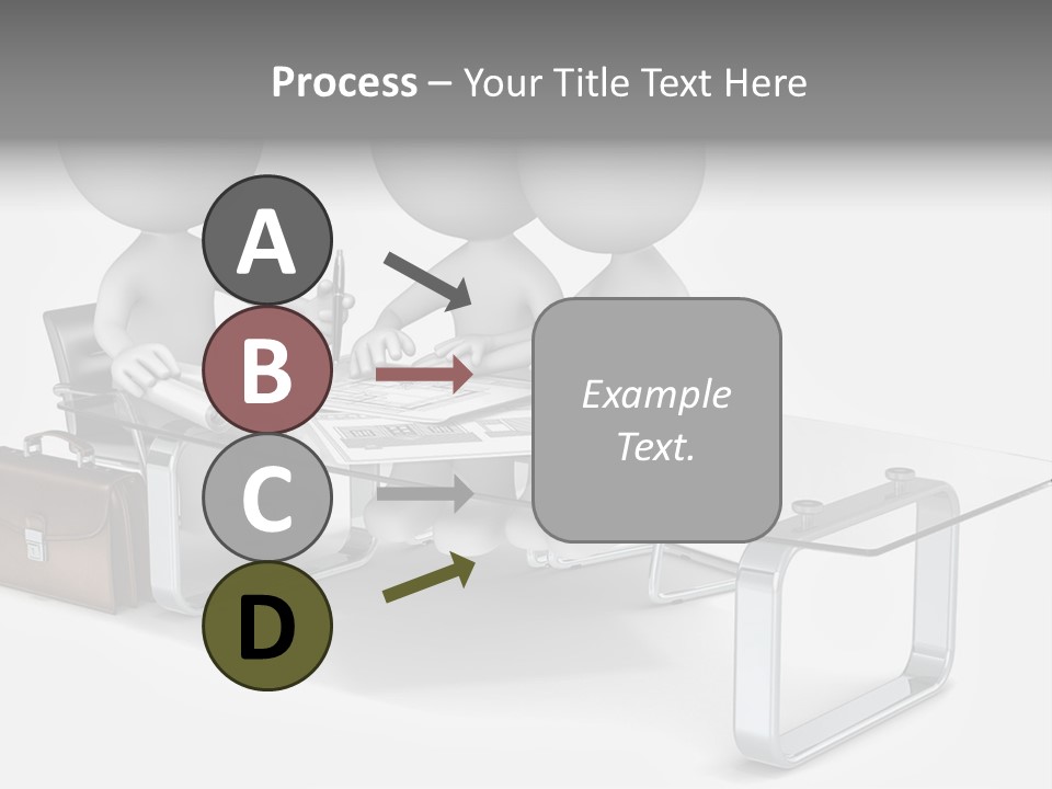 Three People Sitting At A Table With A Laptop PowerPoint Template