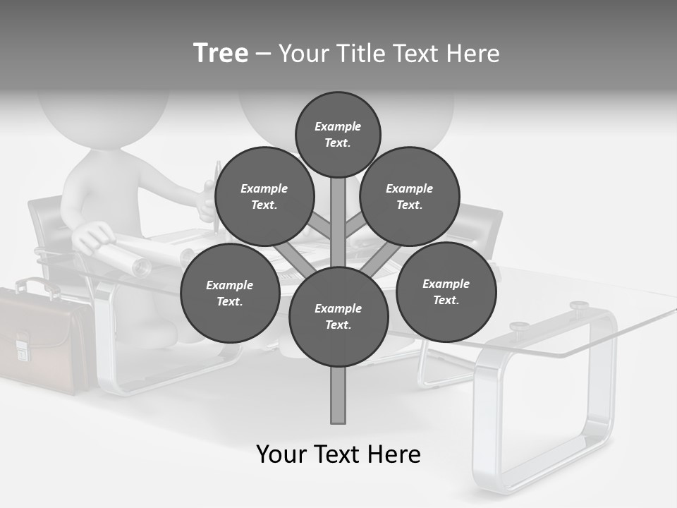 Three People Sitting At A Table With A Laptop PowerPoint Template