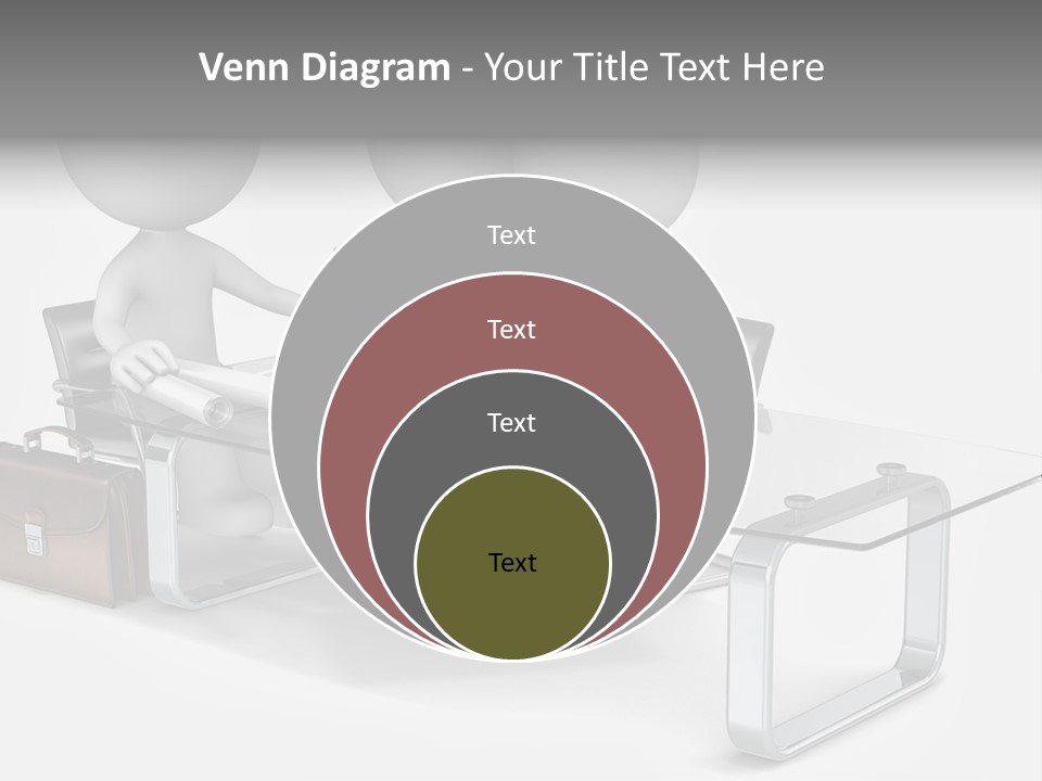 Three People Sitting At A Table With A Laptop PowerPoint Template